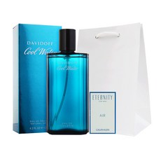 다비도프 쿨워터 맨 EDT 125ml + 스틱향수 랜덤발송 1.2ml + 쇼핑백 랜덤발송