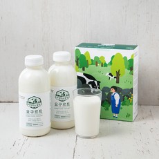 무항생제 인증 아침미소목장 요구르트, 500ml, 2개