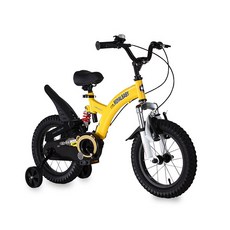 로얄베이비 플라잉 베어 아동용 두발 자전거, 옐로우, 128cm