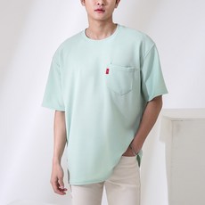 단군 남성용 리버플 링클프리 포켓 오버핏 반팔티