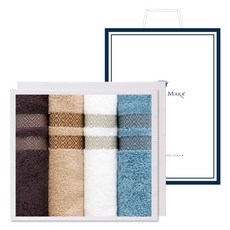 송월타월 송월노을 165g 면사 4p + 쇼핑백, 랜덤발송, 1세트