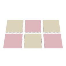 놀라매트 6p, 옐로 + 핑크, 1세트