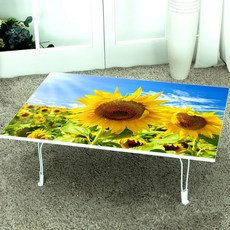디에스리빙 행운 해바라기 액자형 테이블 L 800 x 600 x 280 mm, 혼합색상