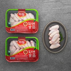 하림 무항생제 인증 자연실록 닭 윙 (냉장), 350g, 2팩