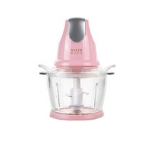 Queen made 透明玻璃切碎機 800ml 粉色, QMC-3000R