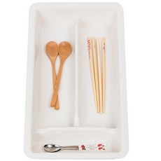 웰굿즈 서랍용 수저분리함 300, 화이트, 1개