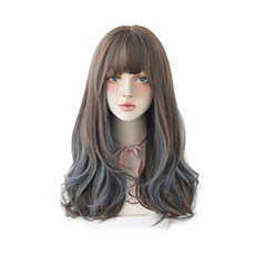 밍키펌 통가발, 브라운 블루, 1개