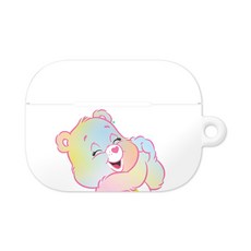 케어베어 파스텔 하드 에어팟 프로 케이스 + 철가루 방지 스티커, 단일상품, 파스텔트루하트베어