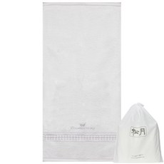 송월타올 CM써클68 뱀부얀 바스타올 460g 30수 면사 + 더스트백, 화이트, 1세트