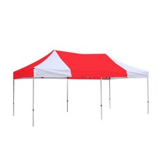 홍캐노피 스틸 접이식 행사용 캐노피천막 32mm x 2.5m x 2.5m, 빨강(중앙) + 백색, 1개