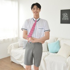 교복반바지연그레이