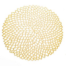 네이처안 원형 럭셔리 테이블 매트, 골드, 38 x 38 cm, 1개
