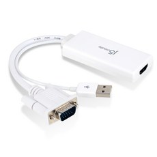 넥스트 영상음성 USB전원 HDMI to VGA RGB 변환컨버터 젠더, NEXT-JDA214