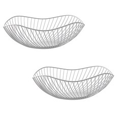 마켓피오 북유럽스타일 철제 바구니 2p, 타입11 화이트