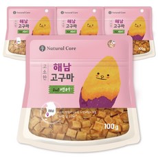 네츄럴코어 고소한 해남 고구마 강아지 간식 100g, 연어, 4개