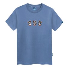 진마니아 고양이 세마리 라운드 반팔티 TS-355