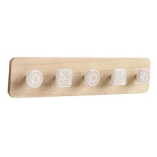 JH컴퍼니 소프트 원목 벽 옷걸이 후크5p, 혼합색상, 1개