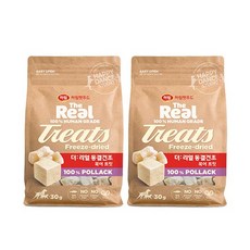 하림더리얼 강아지 동결건조 트릿, 북어맛, 30g, 2개