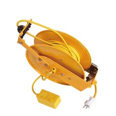 릴텍산업 스프링 자동권취형 케이블 오토릴 콘센트 2구 ER320N, 1개