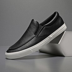 남자가죽슬립온