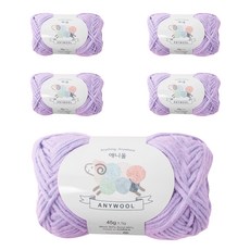 야나 애니울 뜨개실 5p, 5개, 256 라일락