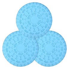 파스텔펫 강아지 원반 장난감 3p, 블루, 1개