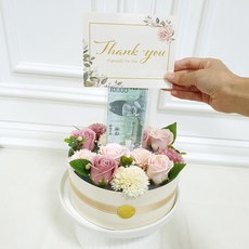 러블리팜 러블리 반전 용돈케이크 + 쇼핑백, 핑크