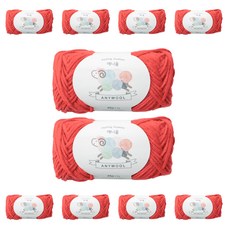 야나 애니울 뜨개실 10p, 10개, 222 자몽