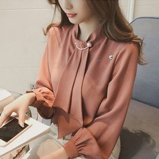 루나걸 아리 타이리본 블라우스 + 진주코사지