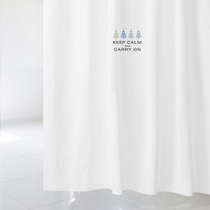 수풀 북유럽 스타일 샤워 커튼 1800 x 1880 mm sc338 + 스테인리스 고리 12p, 1세트