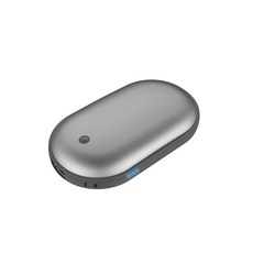 충전식 손난로-추천-애니클리어 USB 충전식 보조배터리 케이블 겸 휴대용 손난로 전기 핫팩, iGPB-HOT3, 티타늄