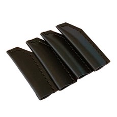 The Botega手縫針織手工皮革筆套, 黑色的, 4個