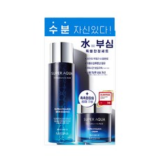 미샤 수퍼아쿠아 울트라 히알론 스킨에센스 200ml + 크림 70ml + 화장솜 80p 세트, 1세트