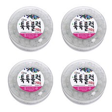 이지피아 툭툭블럭 70g x 4p, 투명흰색