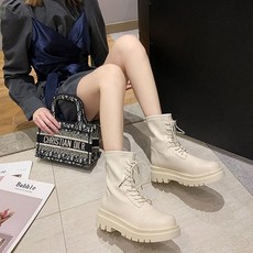 소프트 스퀘어 플랫 워커부츠