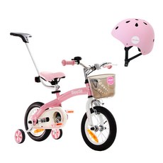 조코 비틀 유아동 체인 자전거12 + 어반 헬멧 세트, 핑크, 91cm
