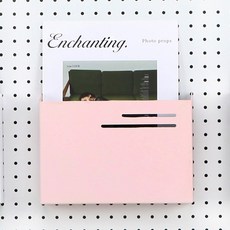 원터치 포켓 선반 타공판 대, 1개, 핑크