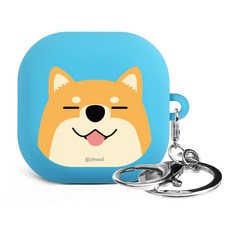 아이무이 갤럭시 버즈 라이브 실리콘 케이스, 단일상품, 눈떠 시바견