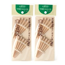 CLOVER 竹製棒針 10支, 混色, 2個