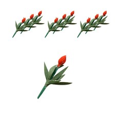 FORES 按鬱金香西洋鏡美化材料 10p, 紅色的