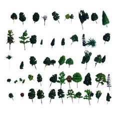 포레스 테라리움 녹색나무 모형 벌크 디오라마재료 세트, 혼합색상