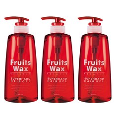 과일나라 후르츠왁스 슈퍼하드 헤어젤, 500ml, 3개