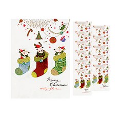 프롬앤투 크리스마스 카드 + 봉투 세트 S1018q6, 혼합색상, 12세트