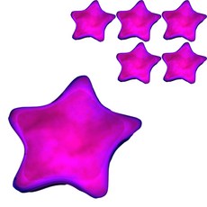 스투피드 젤리 야광 별 패치, 핑크, 6개