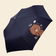 라인프렌즈 브라운앤프렌즈 완전자동 펜스케치 3단 우산 70006