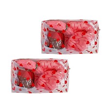The Flow透明防水化妝品包 心形 PVC, 1件, 2個