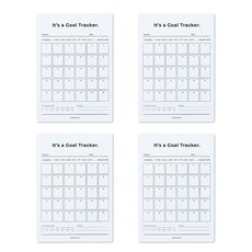페이퍼리안 골 트랙커 30일용 A4 4p, 화이트