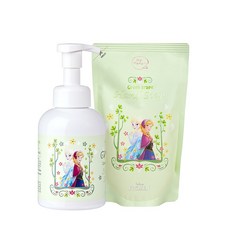 마마망 겨울왕국 키즈 퓨어 버블 핸드솝 500ml + 리필 400ml, 청포도향, 1세트