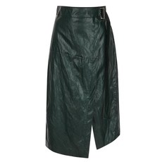 티렌 H라인 페이크레더 스커트 L204PWS901