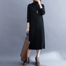 포플러앤씨 여성용 콜린 폴라 니트 원피스 상품 이미지